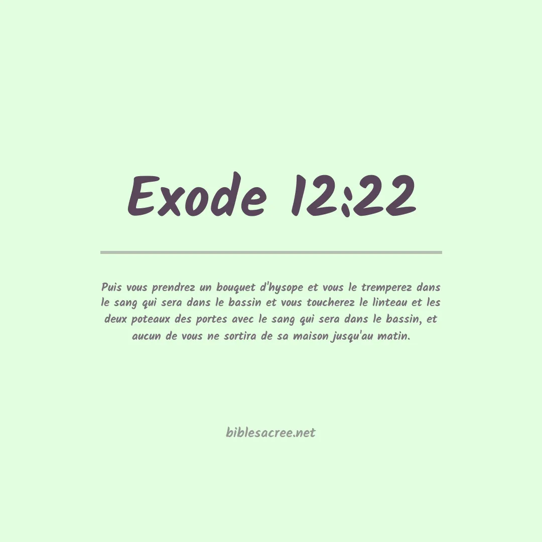 Exode - 12:22