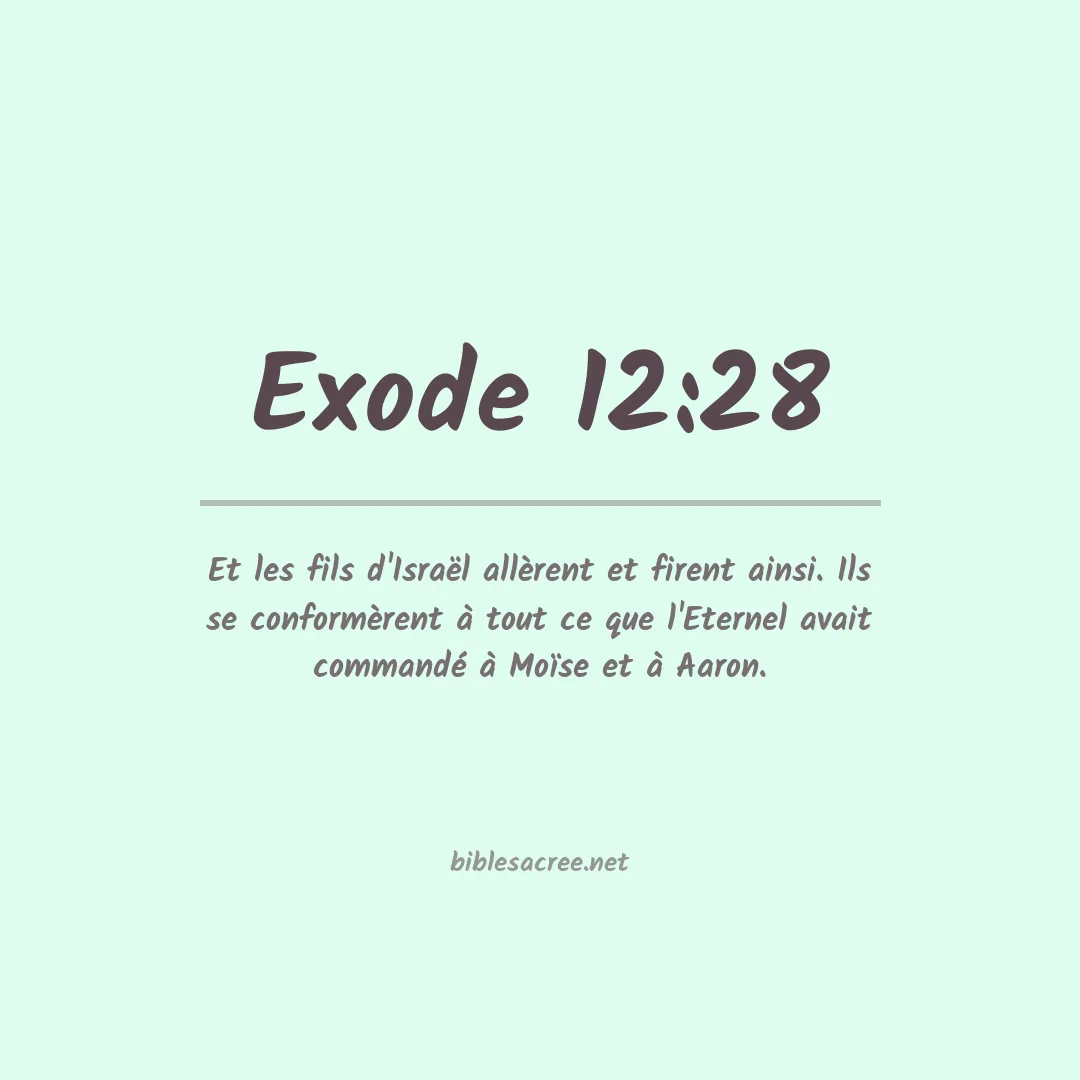 Exode - 12:28