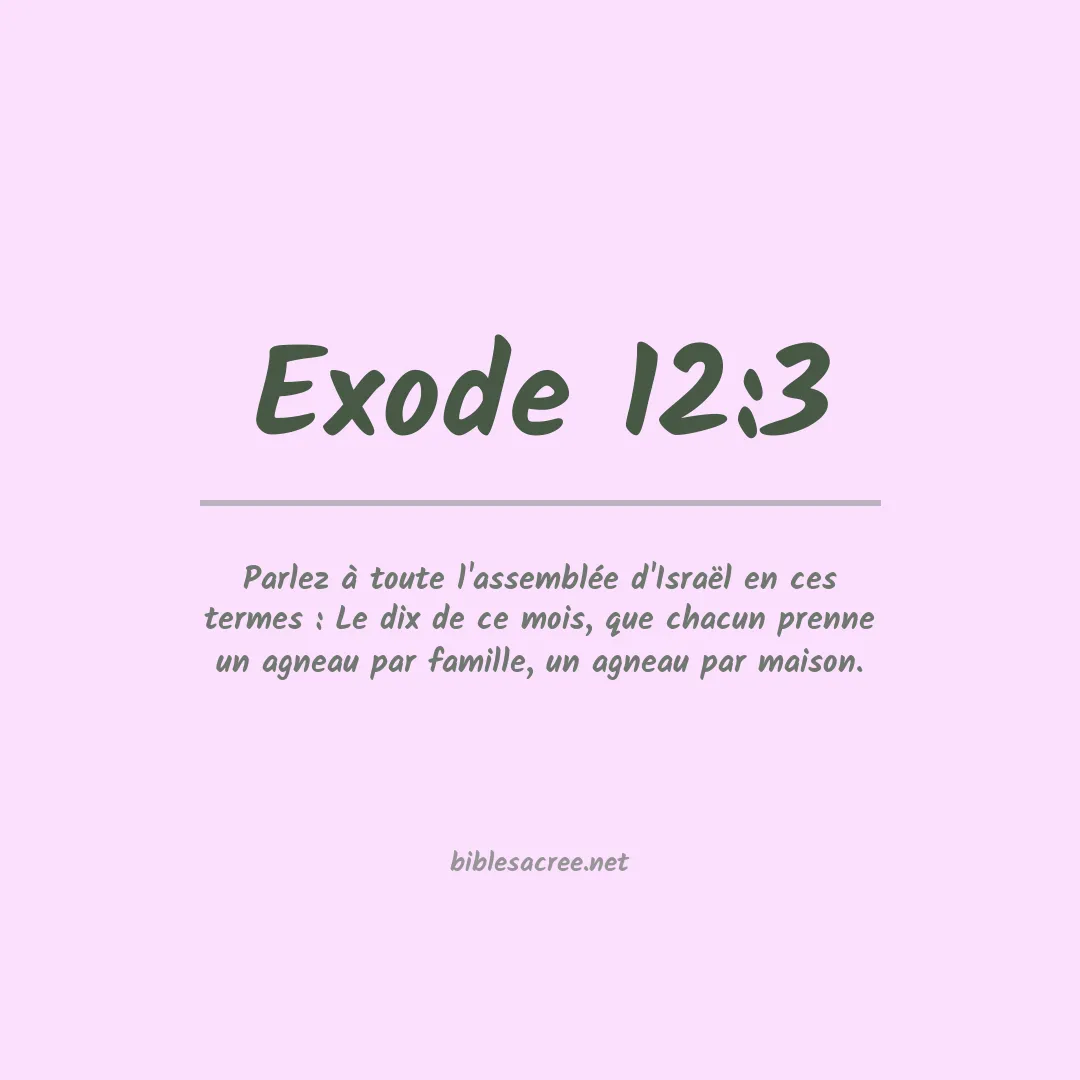 Exode - 12:3