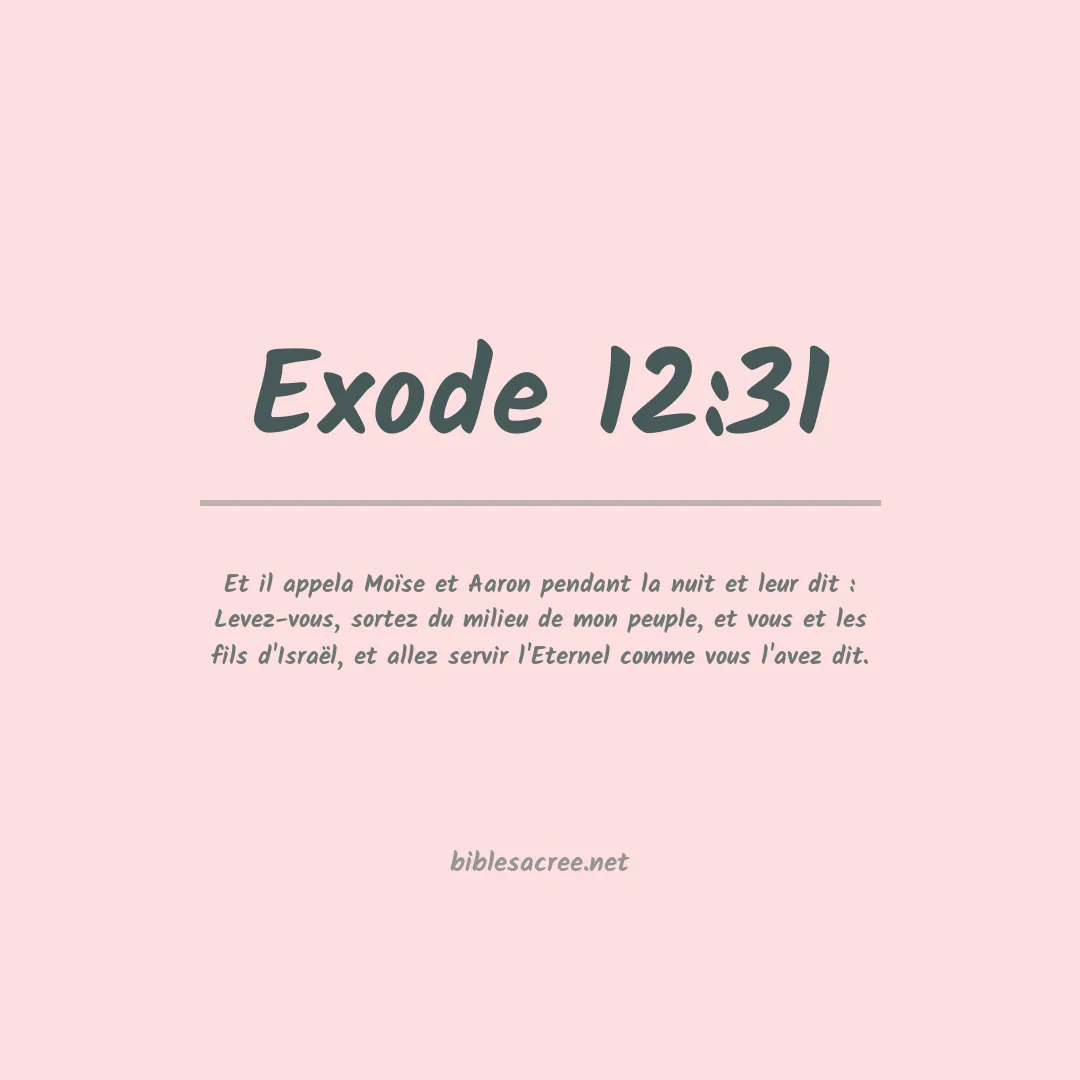 Exode - 12:31