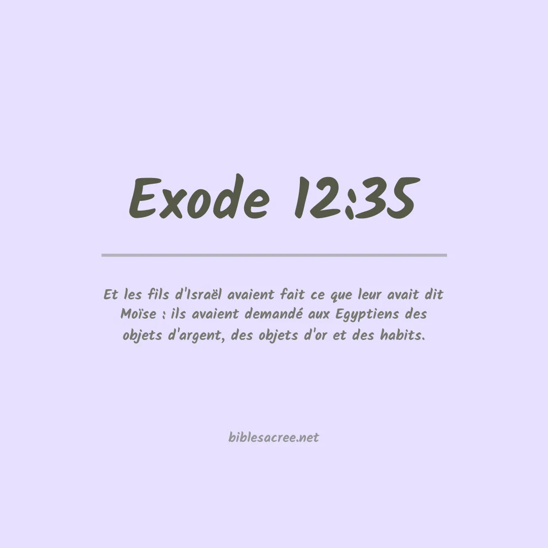 Exode - 12:35