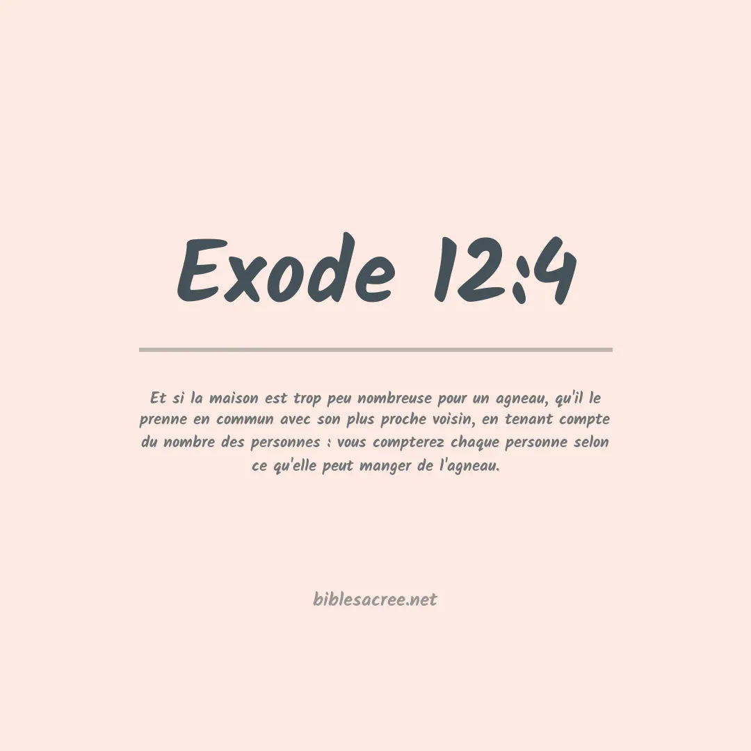 Exode - 12:4
