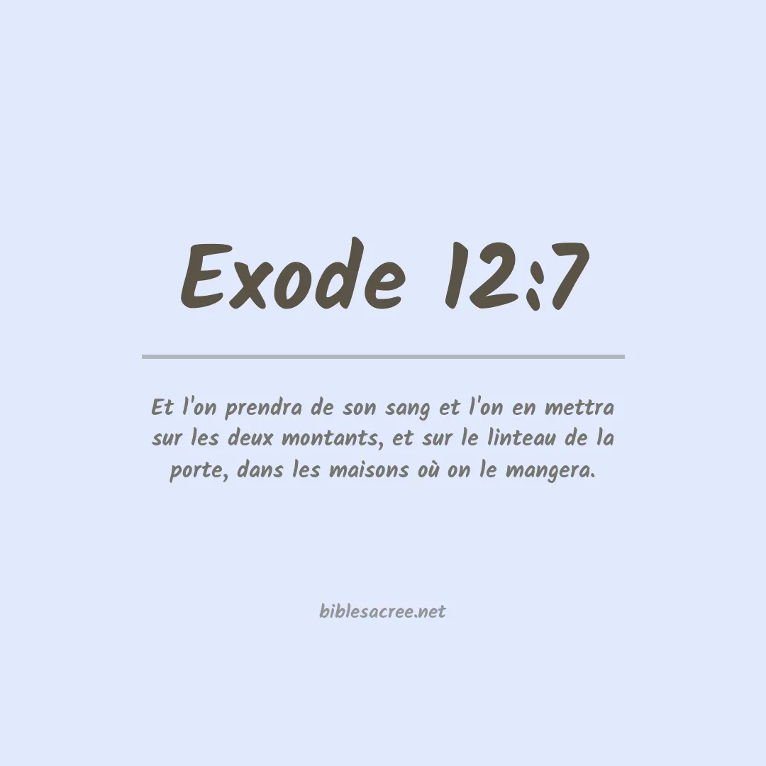 Exode - 12:7