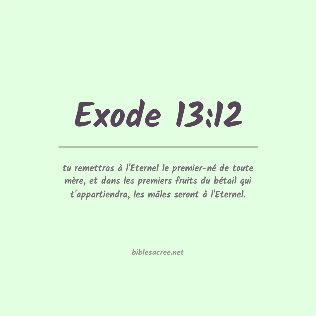 Exode - 13:12