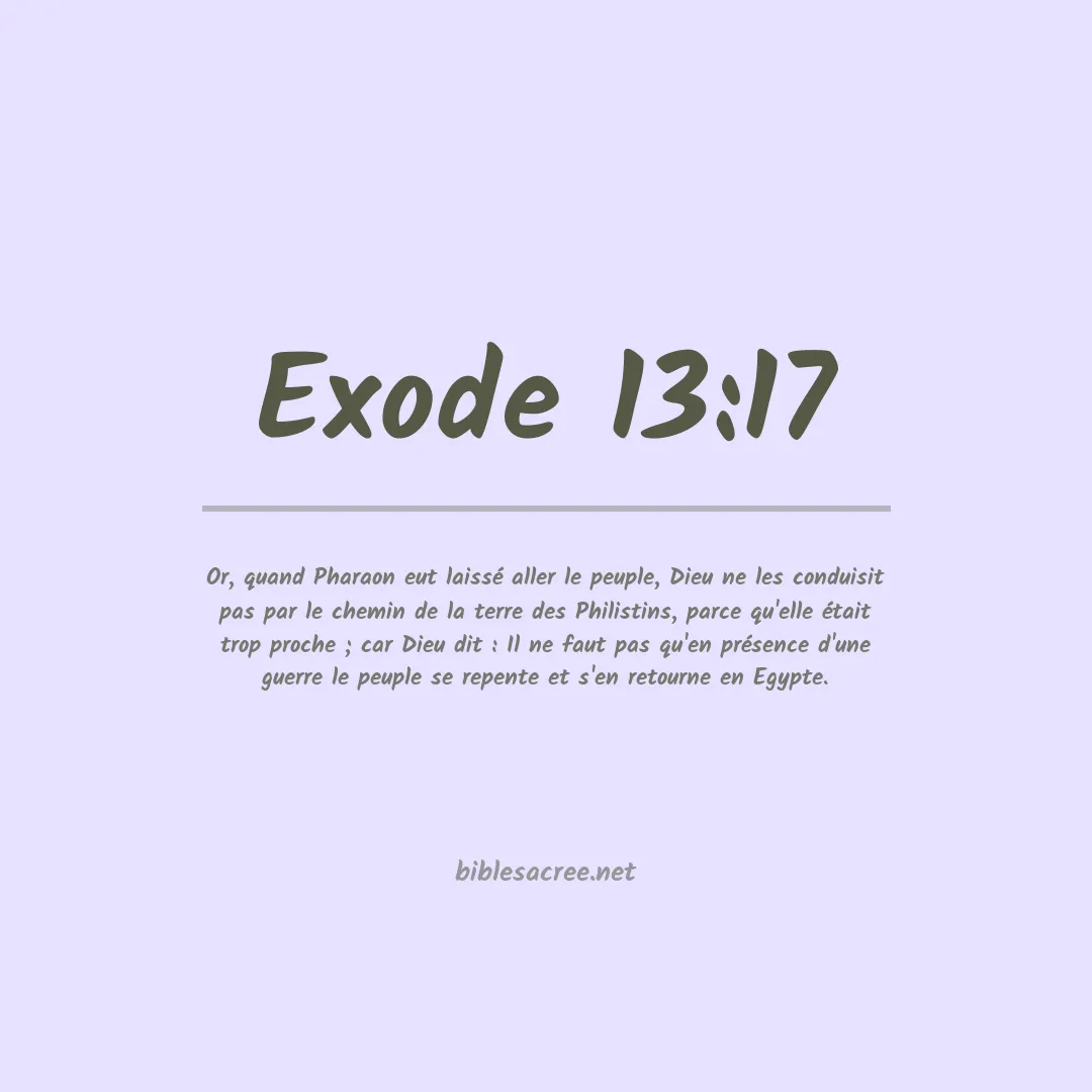 Exode - 13:17