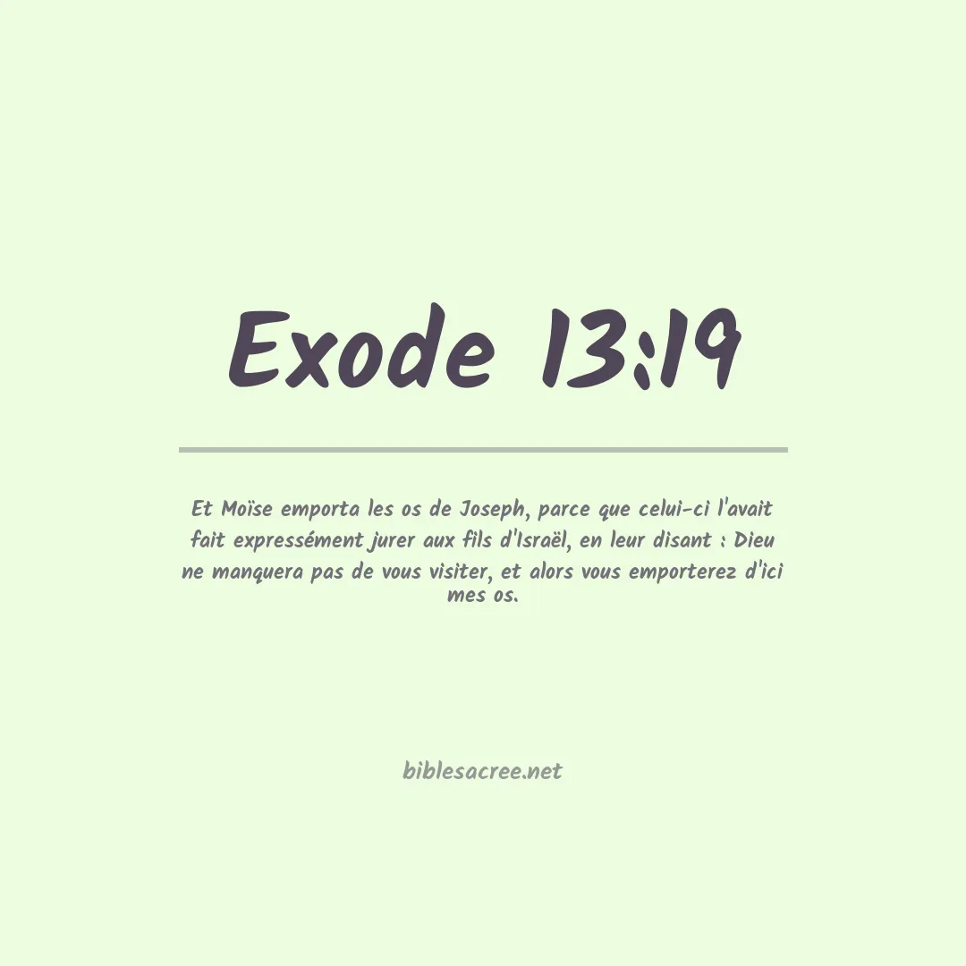 Exode - 13:19