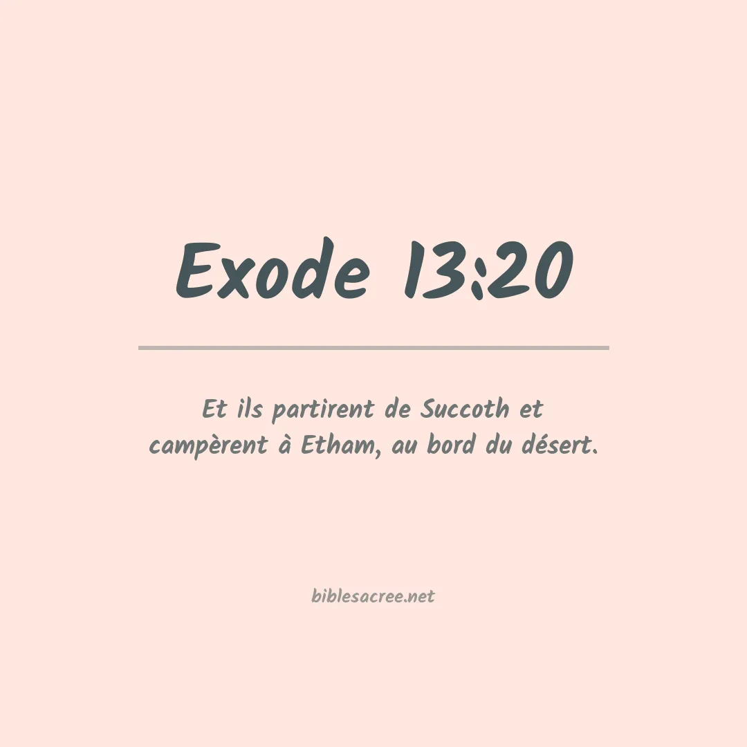 Exode - 13:20