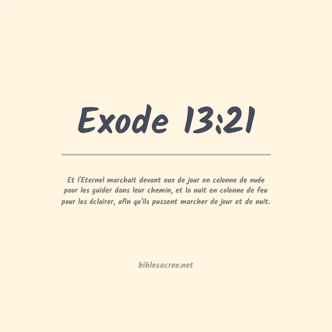 Exode - 13:21