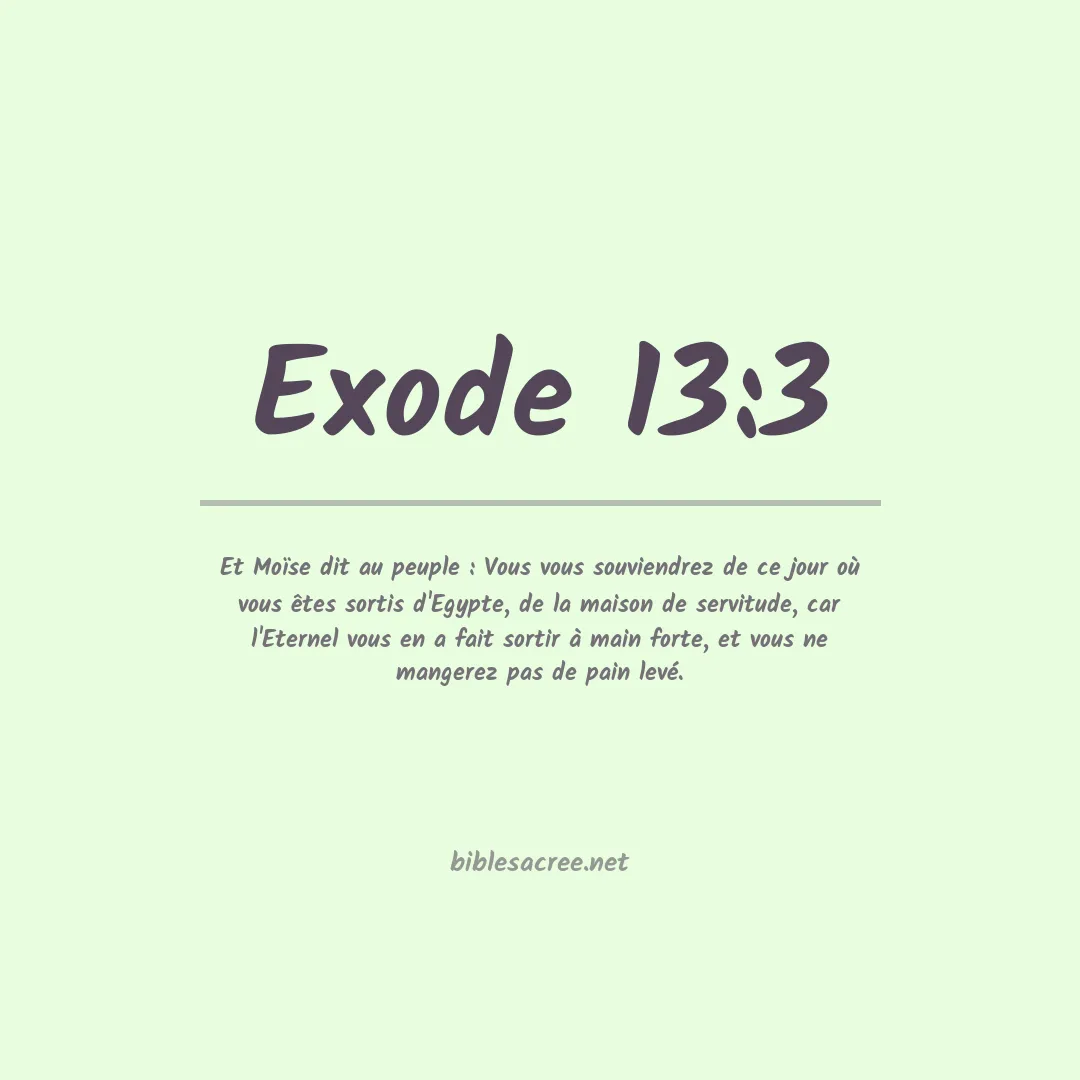 Exode - 13:3