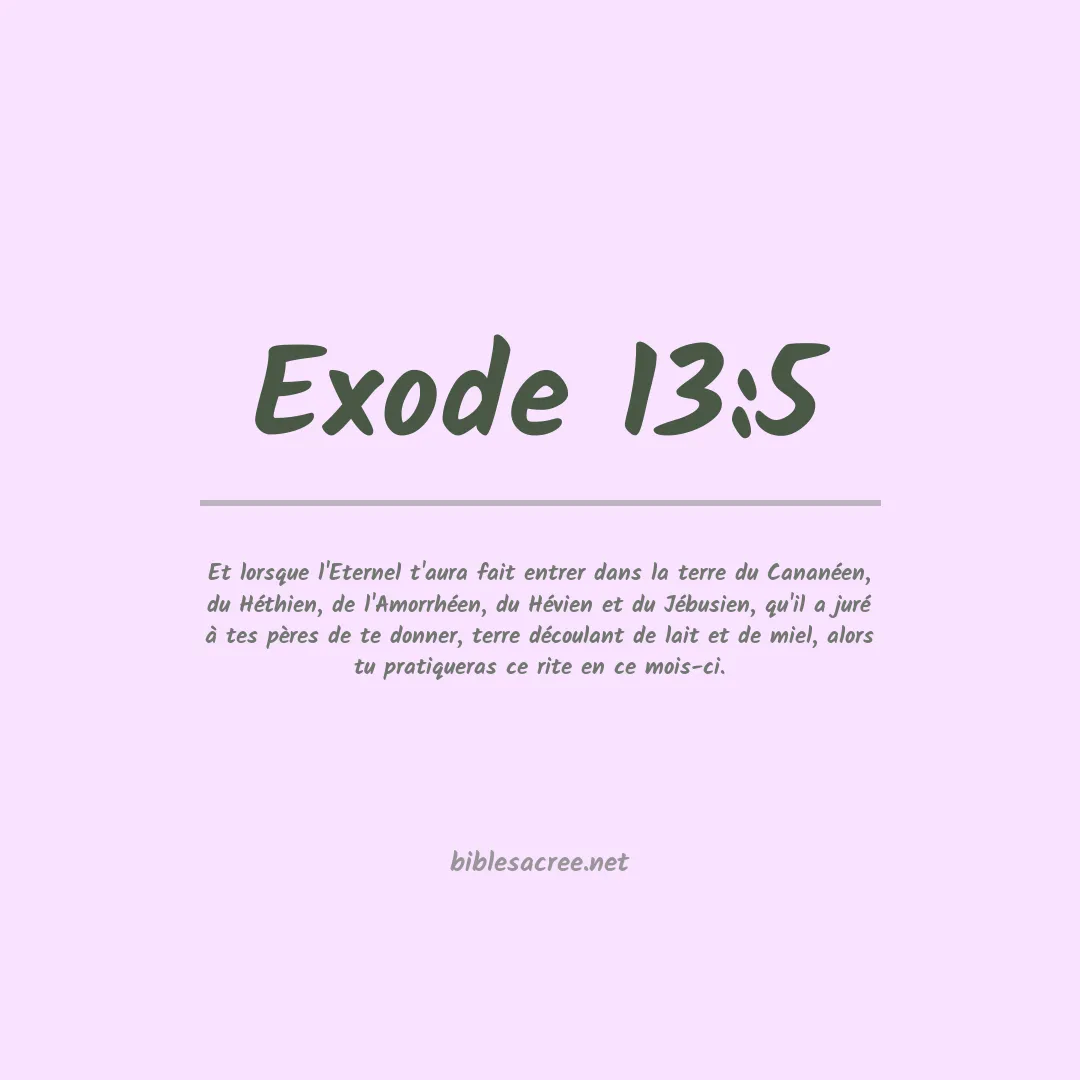 Exode - 13:5