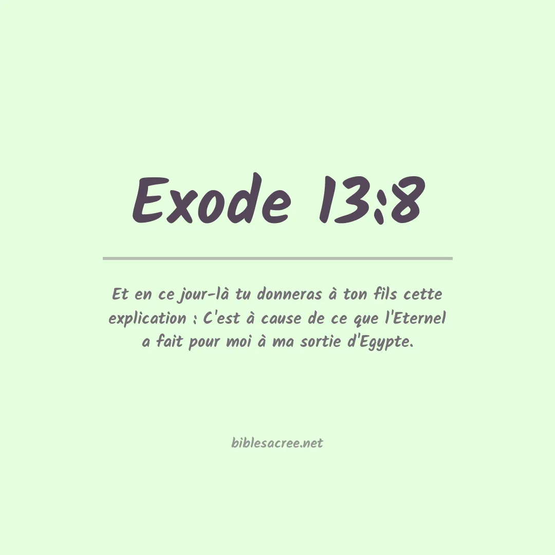 Exode - 13:8