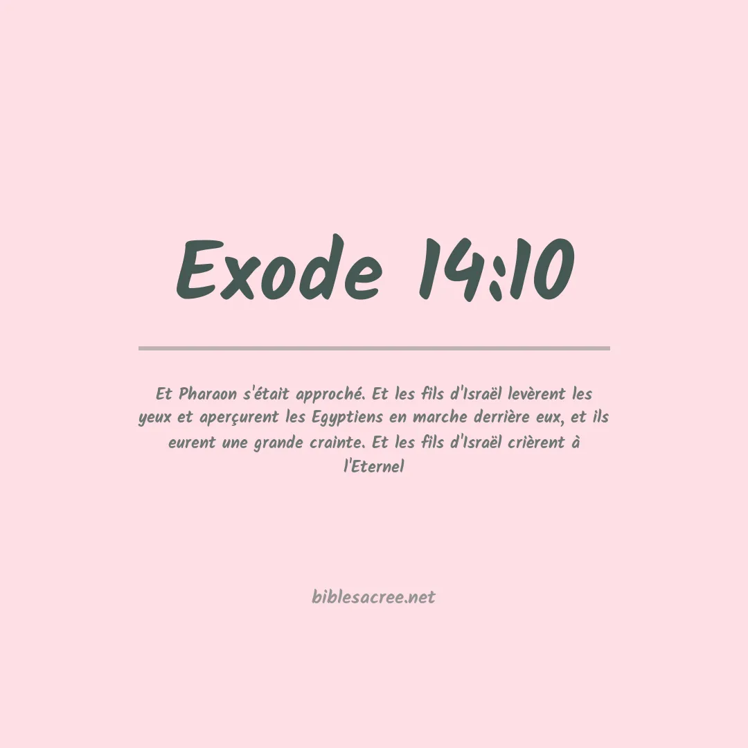 Exode - 14:10