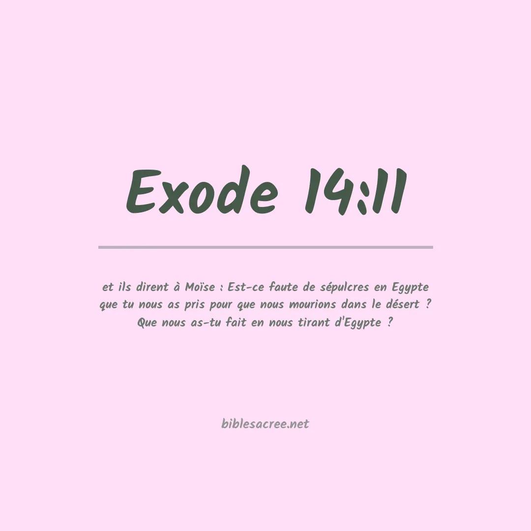 Exode - 14:11