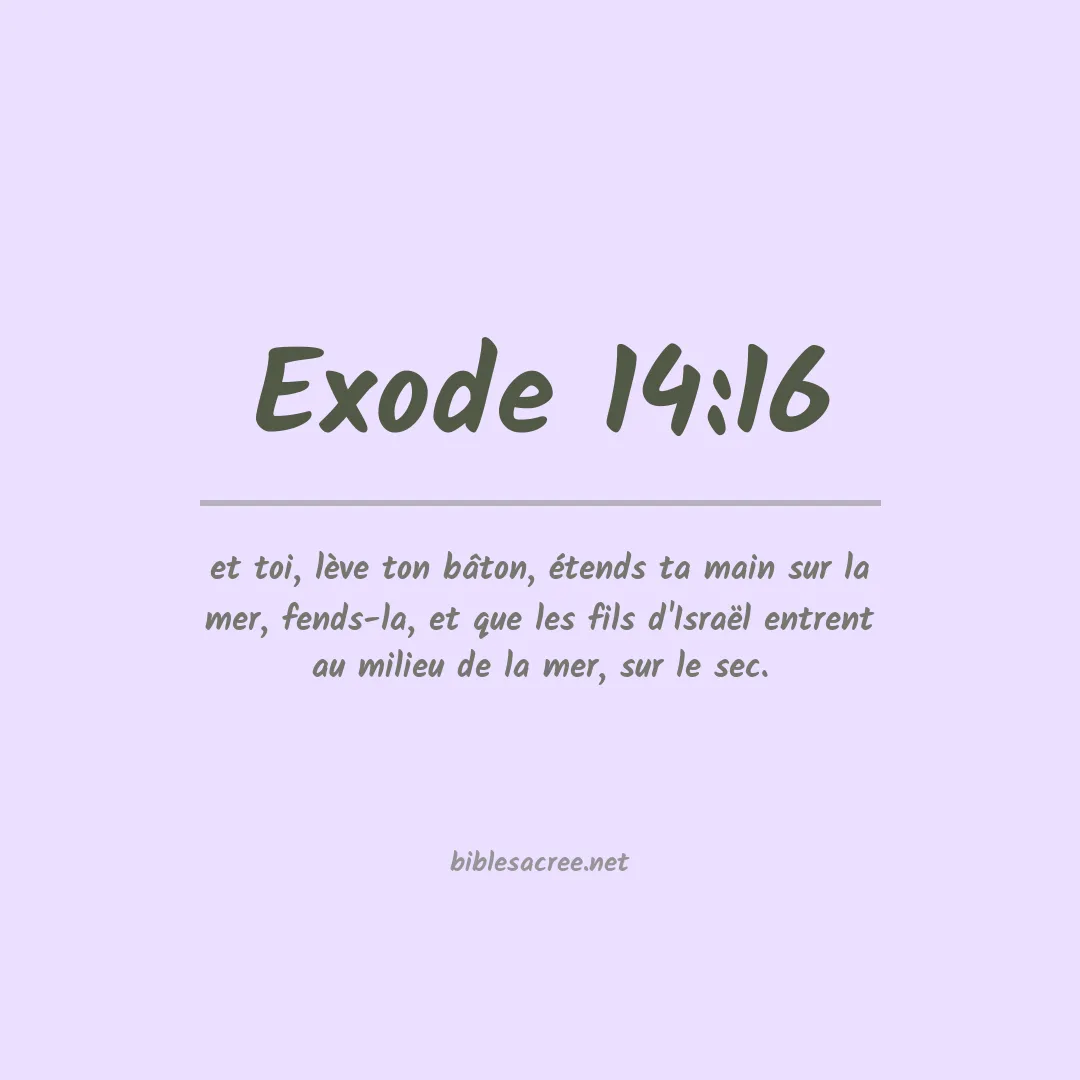 Exode - 14:16