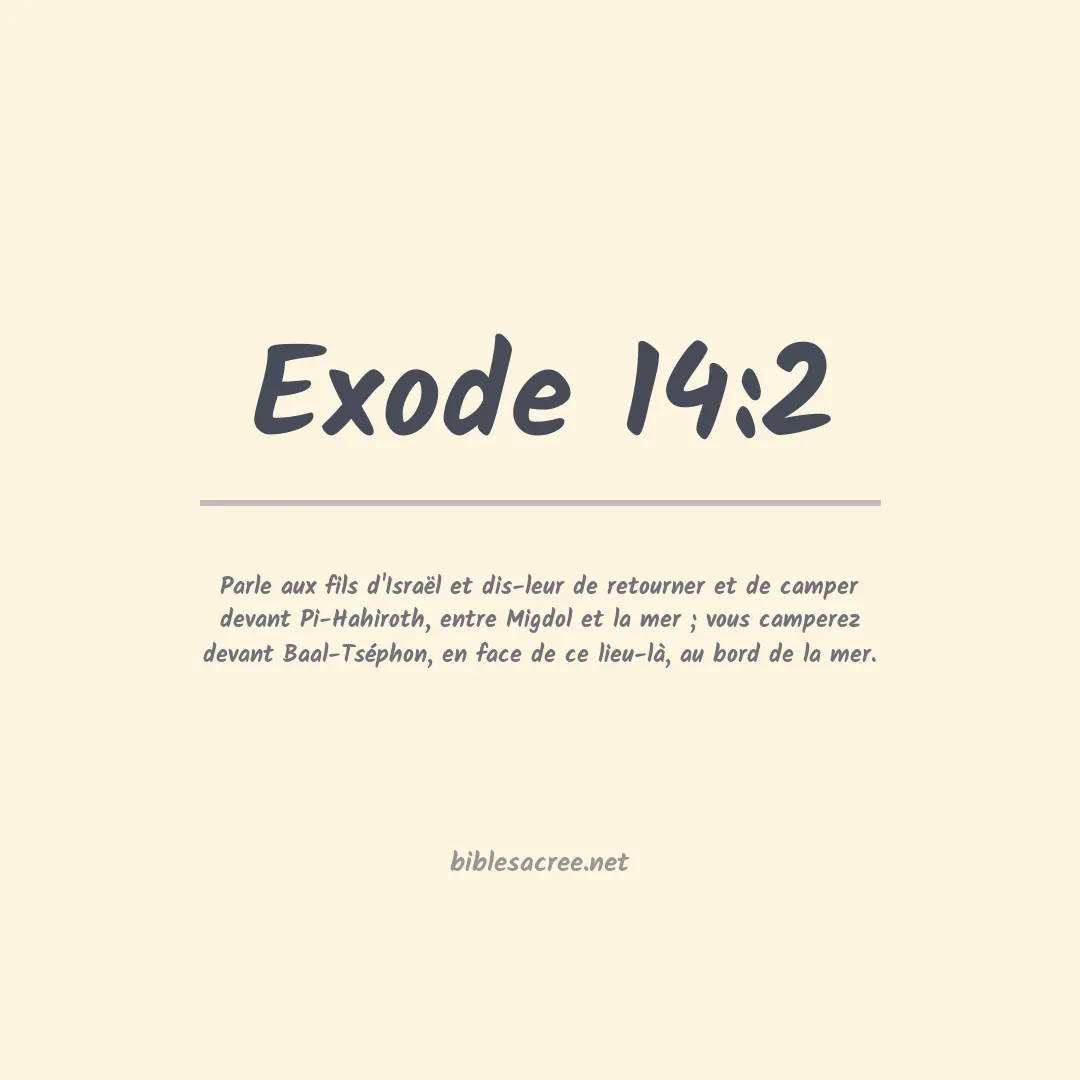 Exode - 14:2