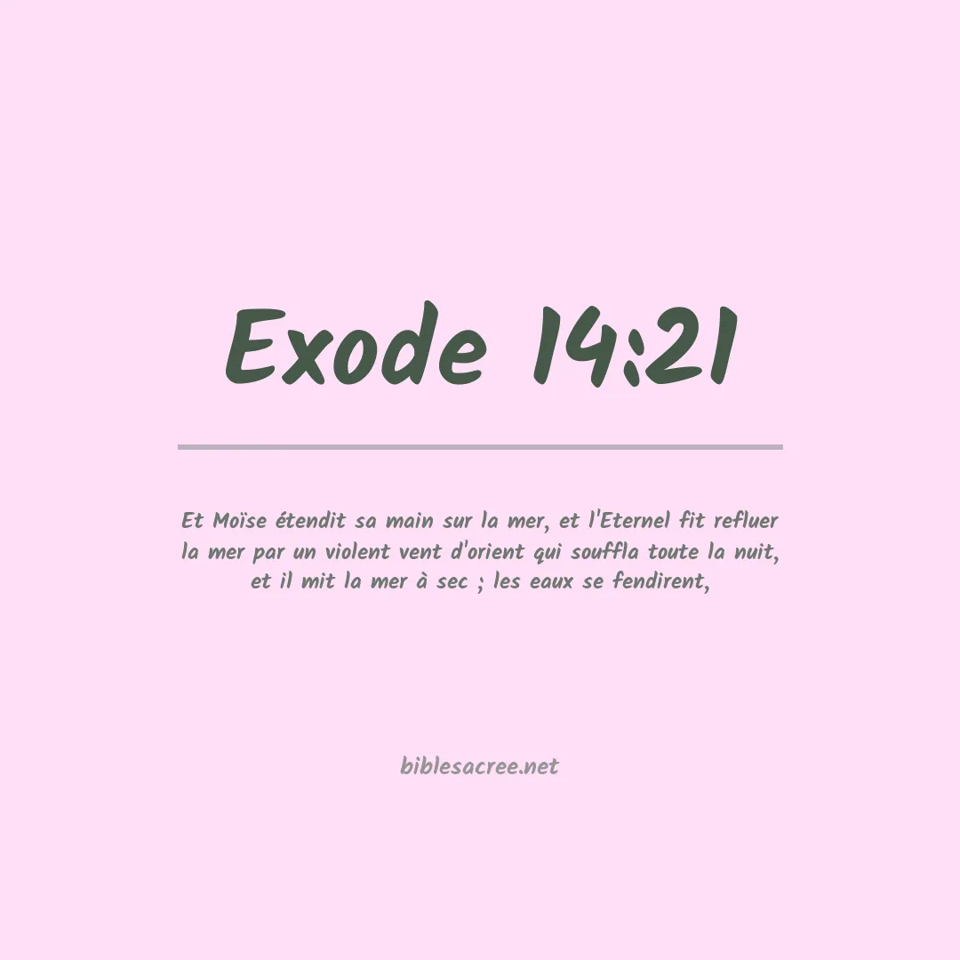 Exode - 14:21