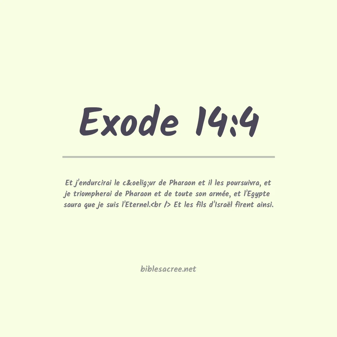 Exode - 14:4