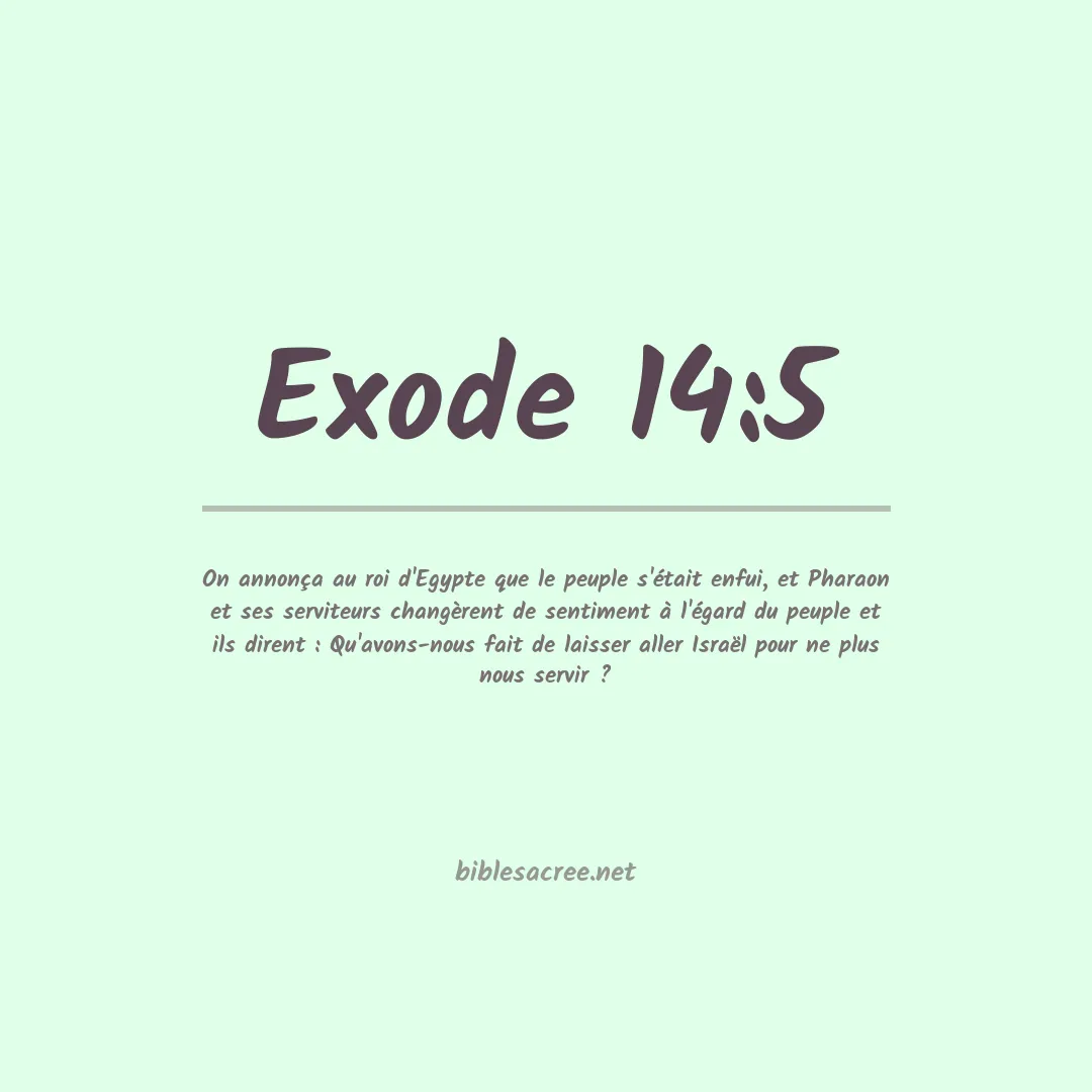 Exode - 14:5