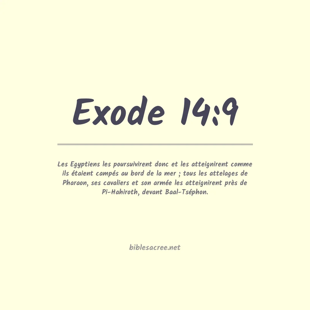Exode - 14:9