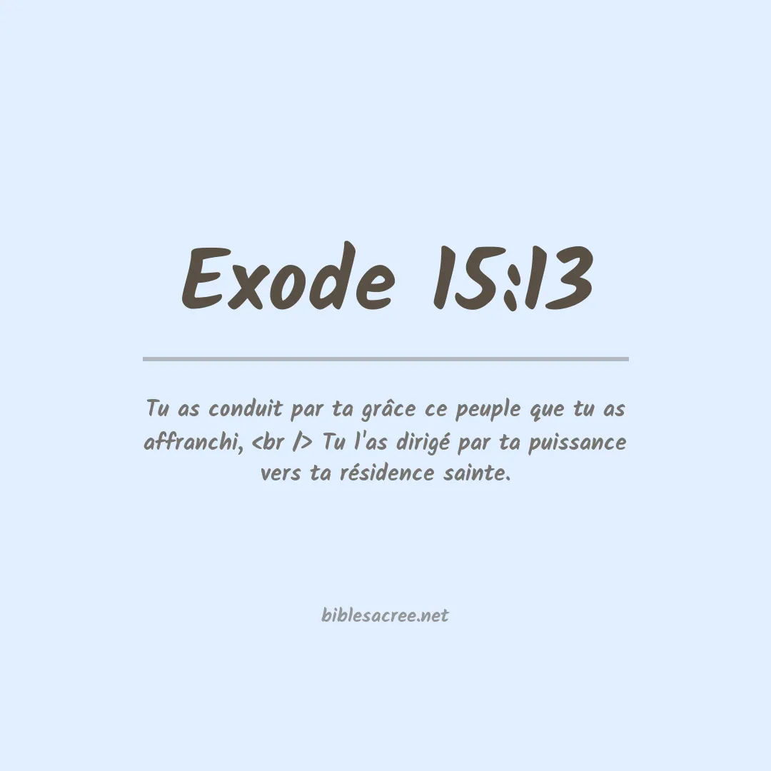 Exode - 15:13