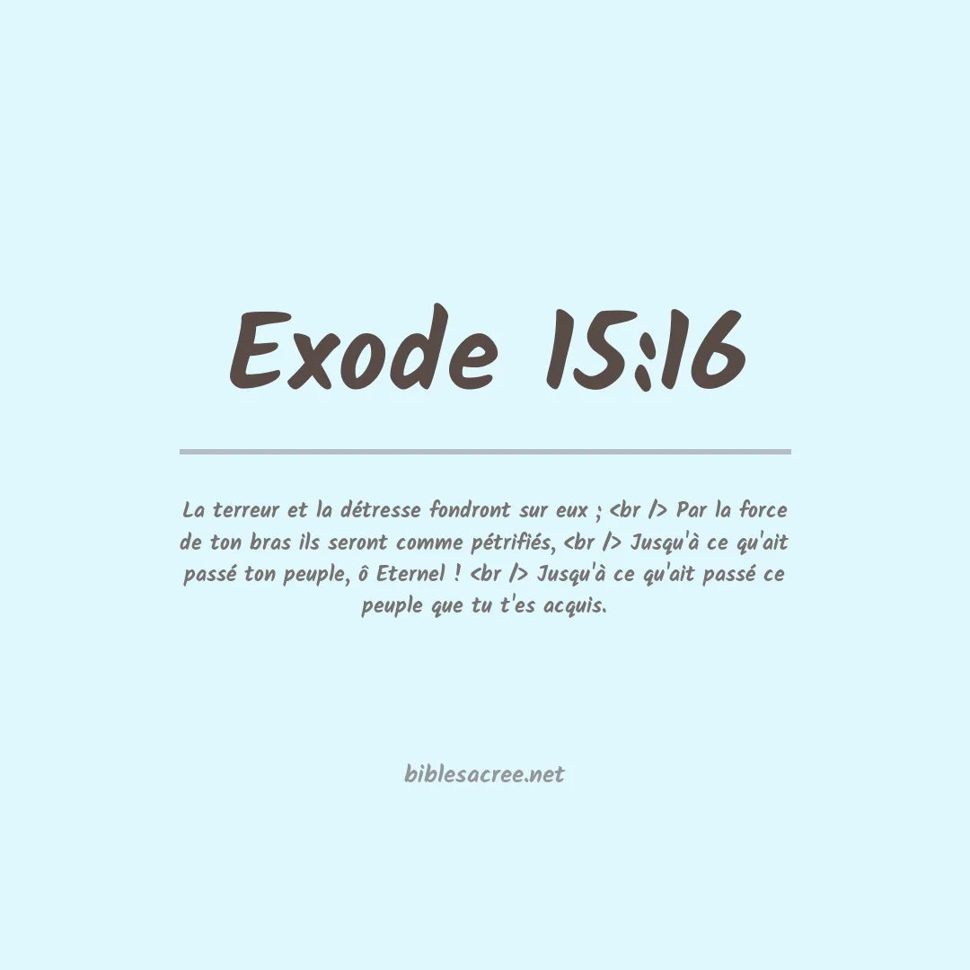 Exode - 15:16