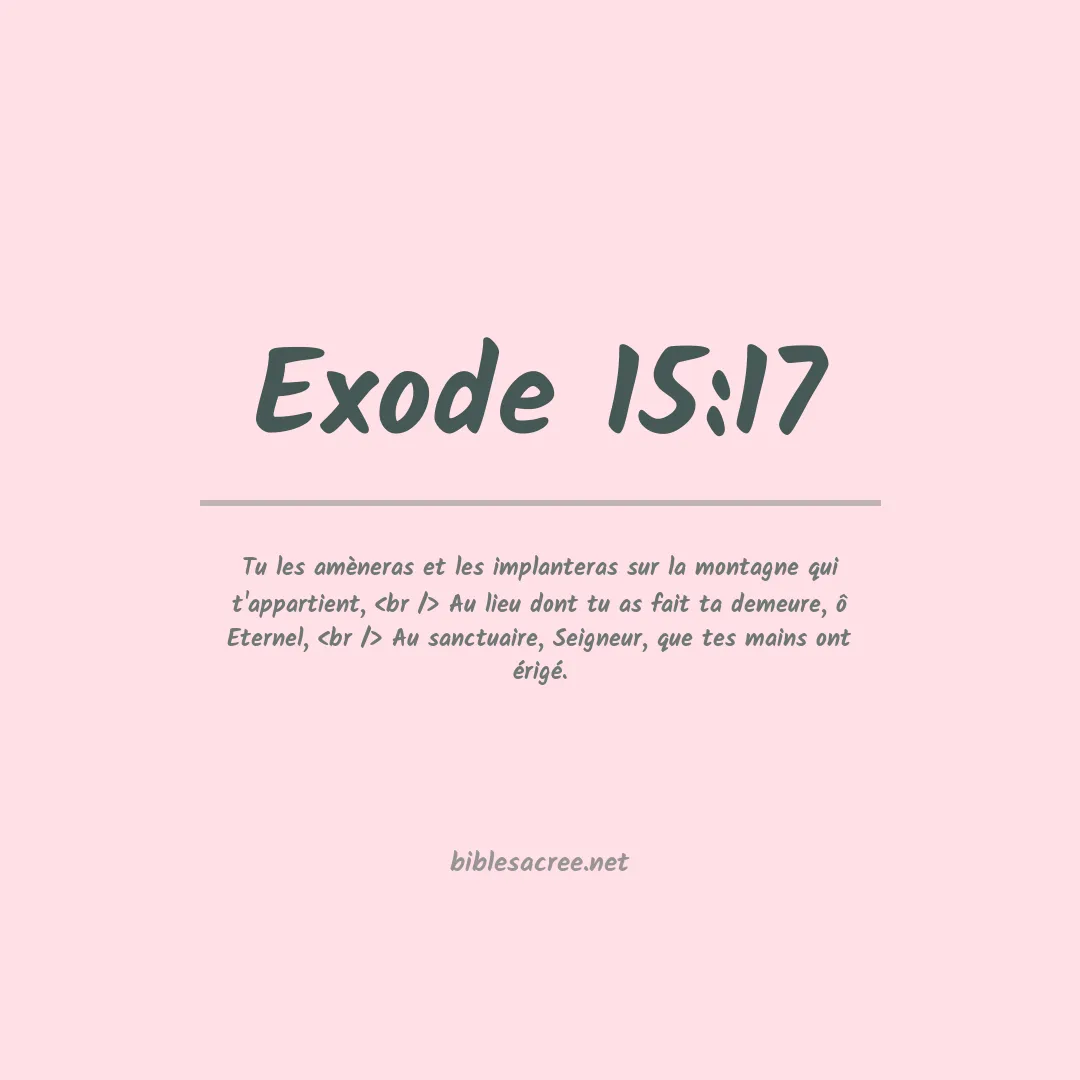 Exode - 15:17