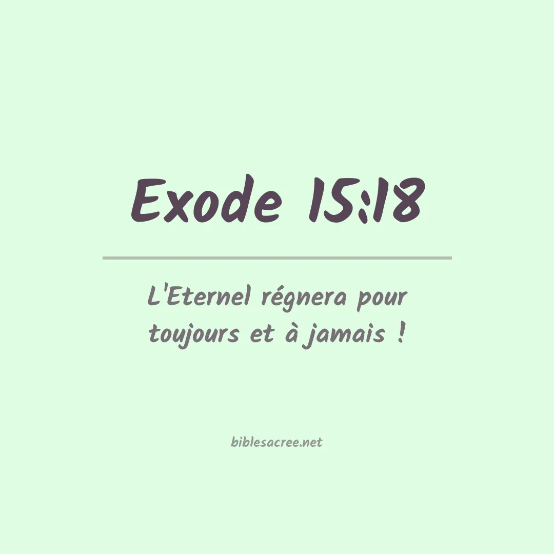 Exode - 15:18