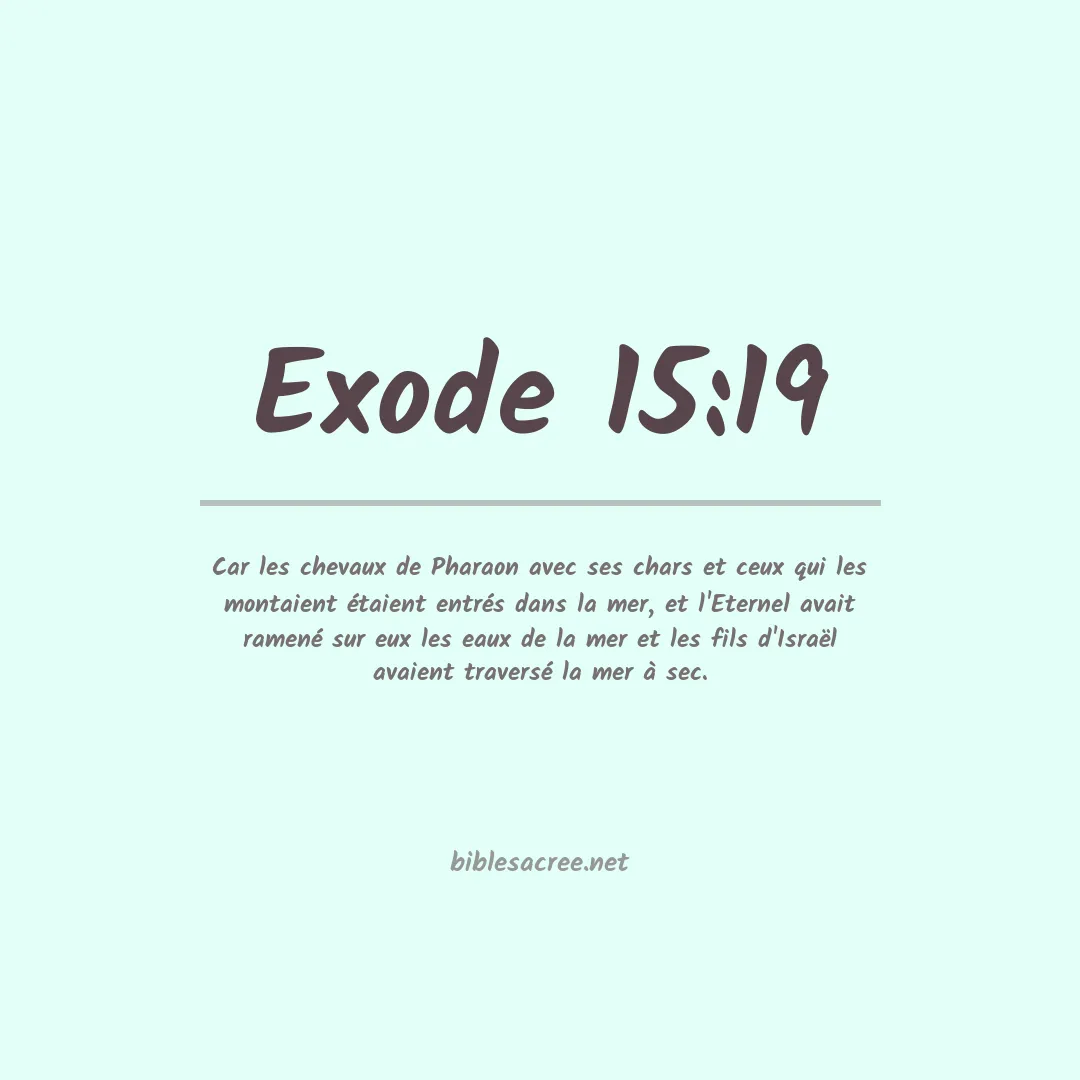 Exode - 15:19