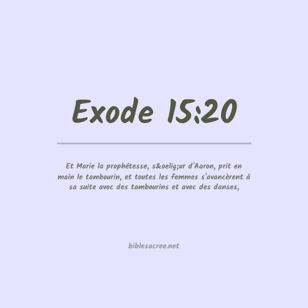 Exode - 15:20