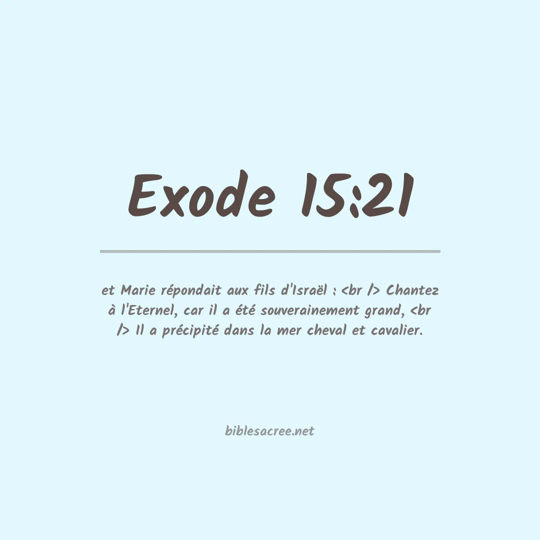 Exode - 15:21