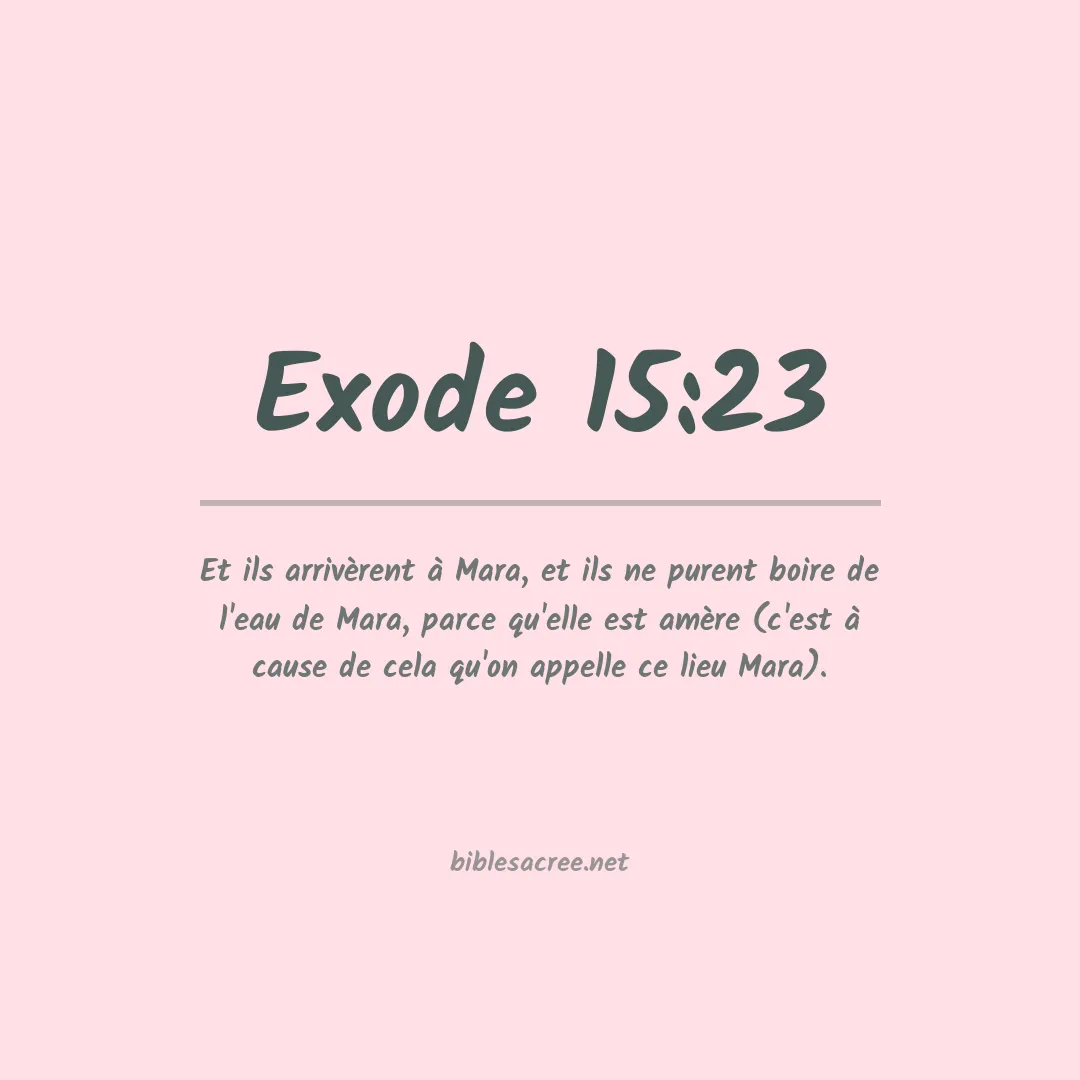 Exode - 15:23
