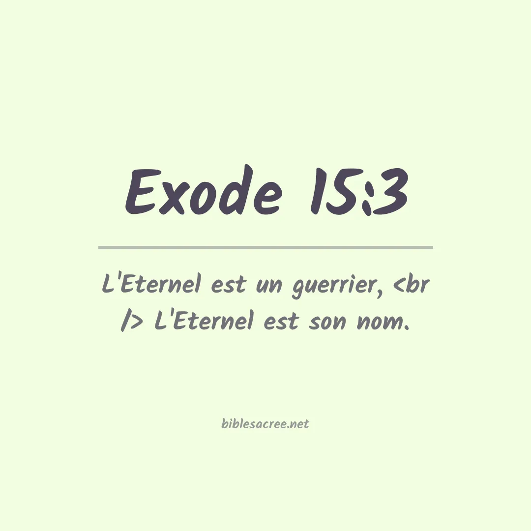 Exode - 15:3