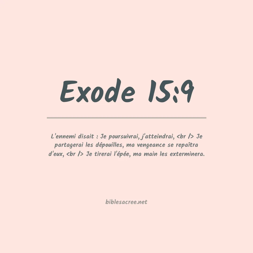 Exode - 15:9