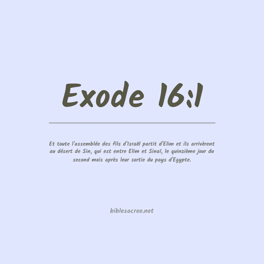 Exode - 16:1