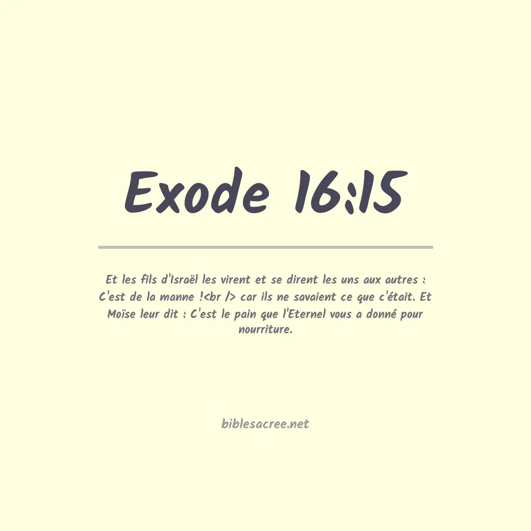 Exode - 16:15