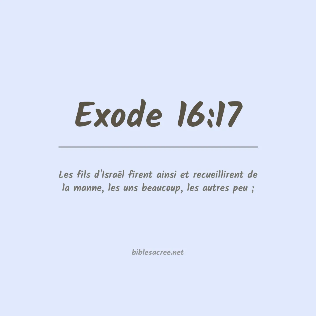 Exode - 16:17
