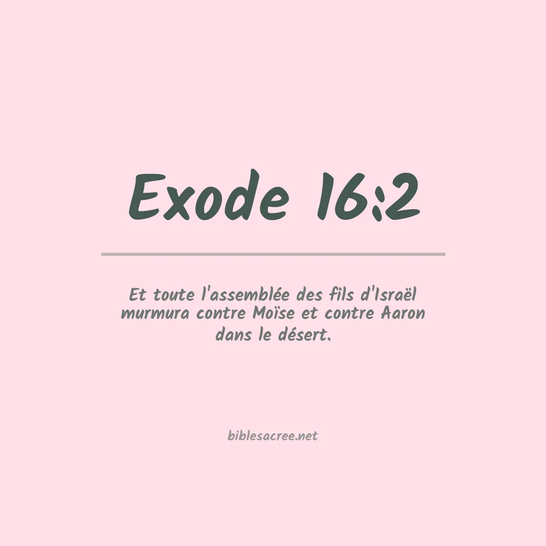Exode - 16:2