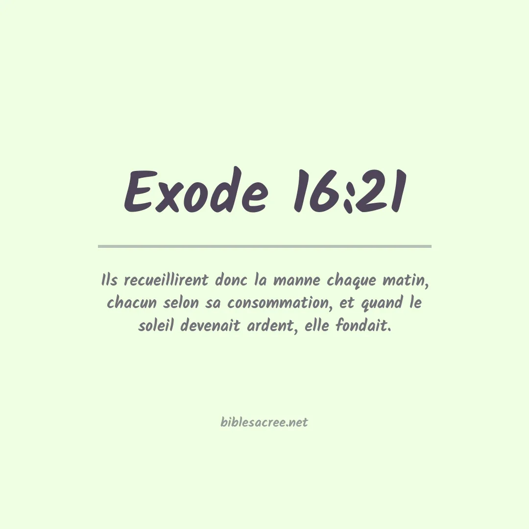 Exode - 16:21