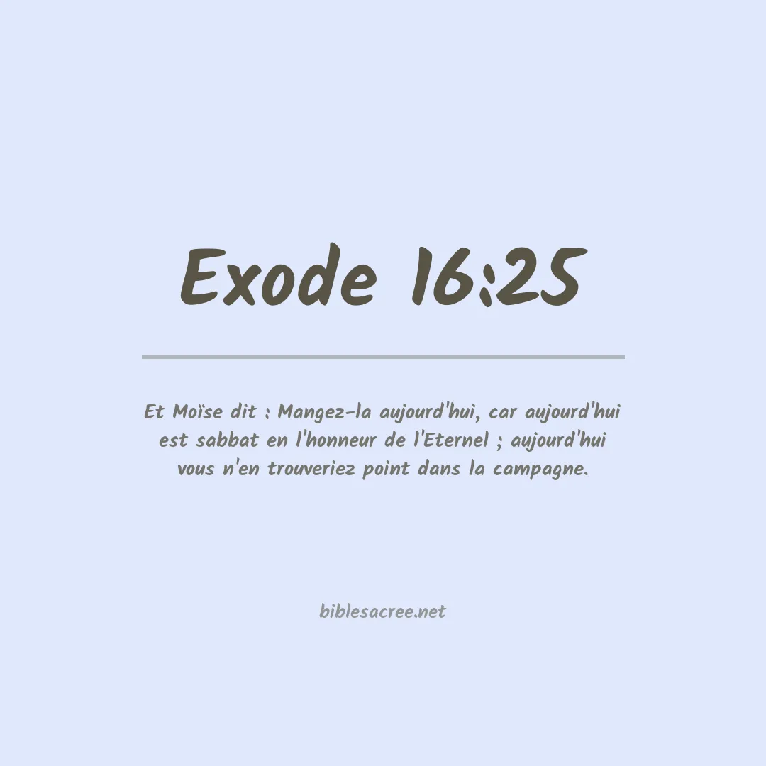 Exode - 16:25