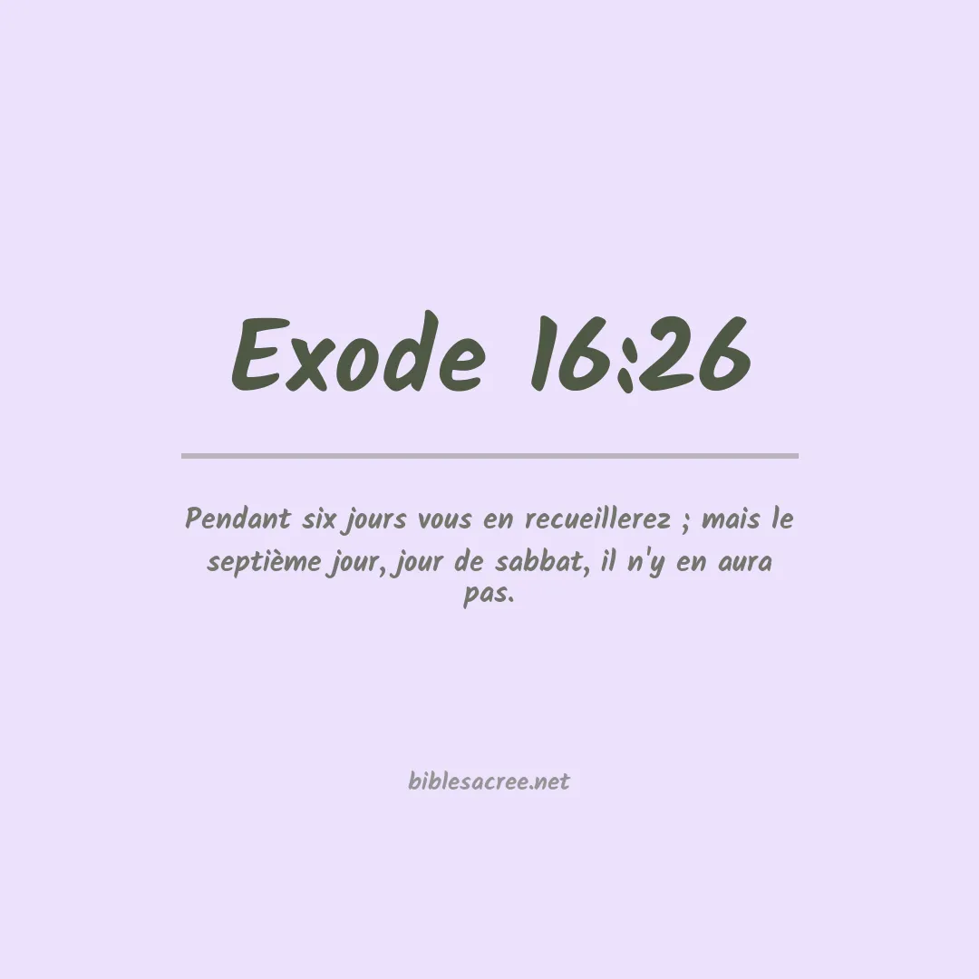Exode - 16:26