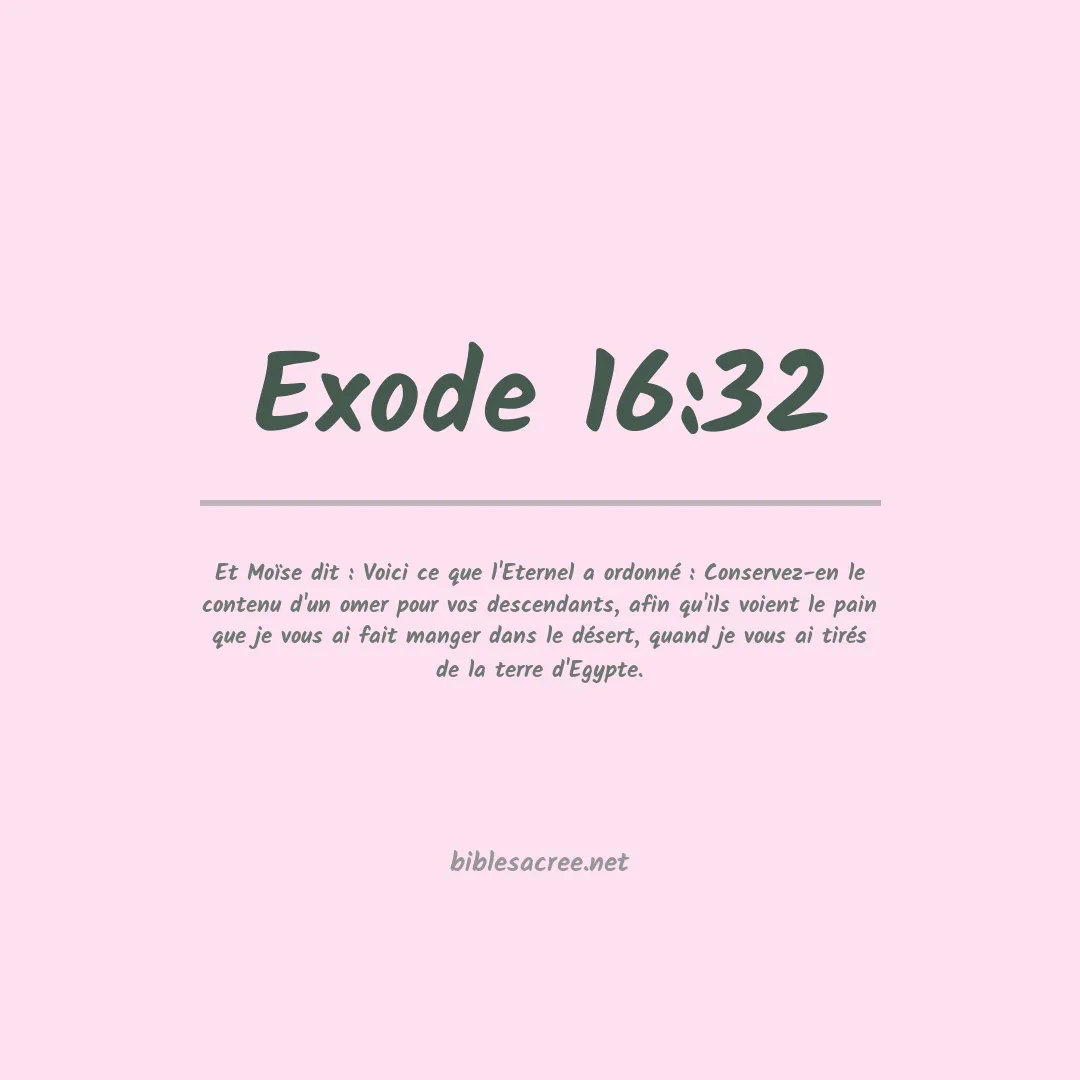Exode - 16:32