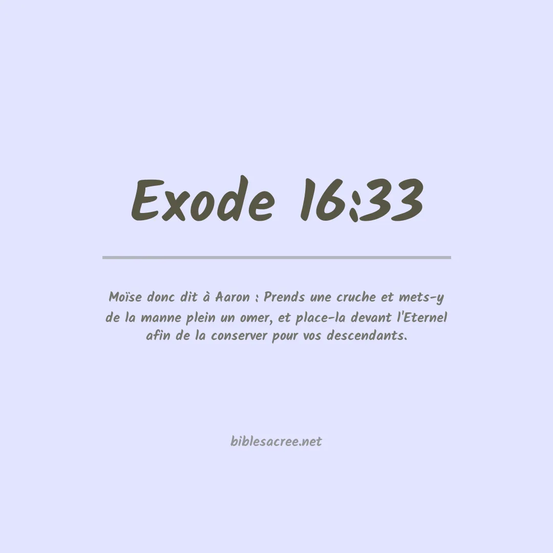 Exode - 16:33