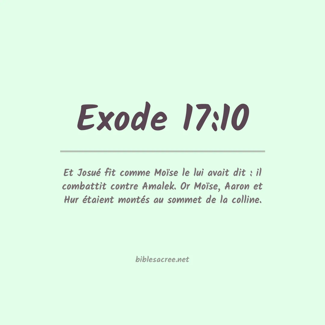 Exode - 17:10