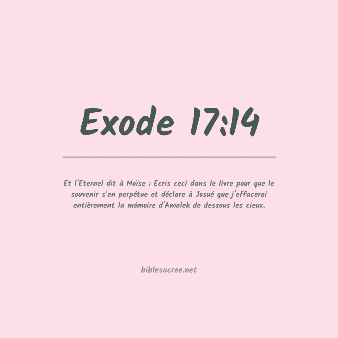 Exode - 17:14