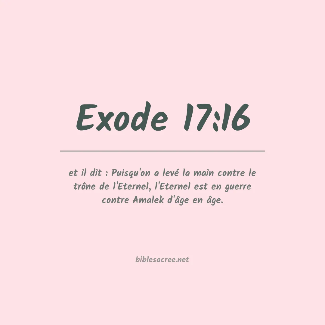 Exode - 17:16