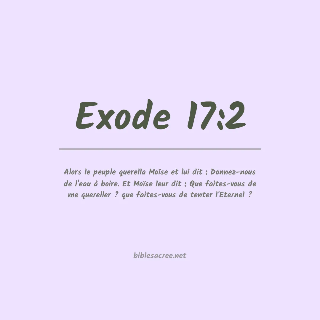 Exode - 17:2