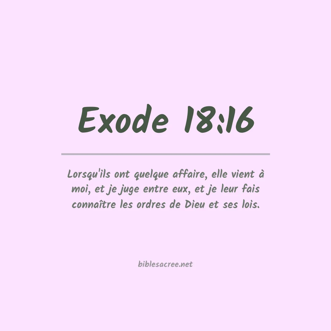 Exode - 18:16
