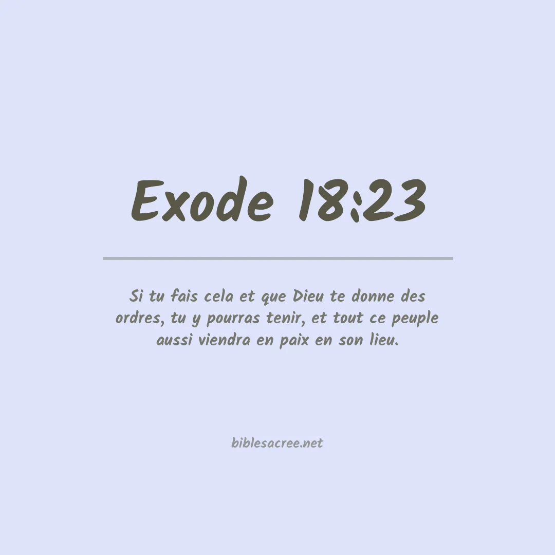 Exode - 18:23