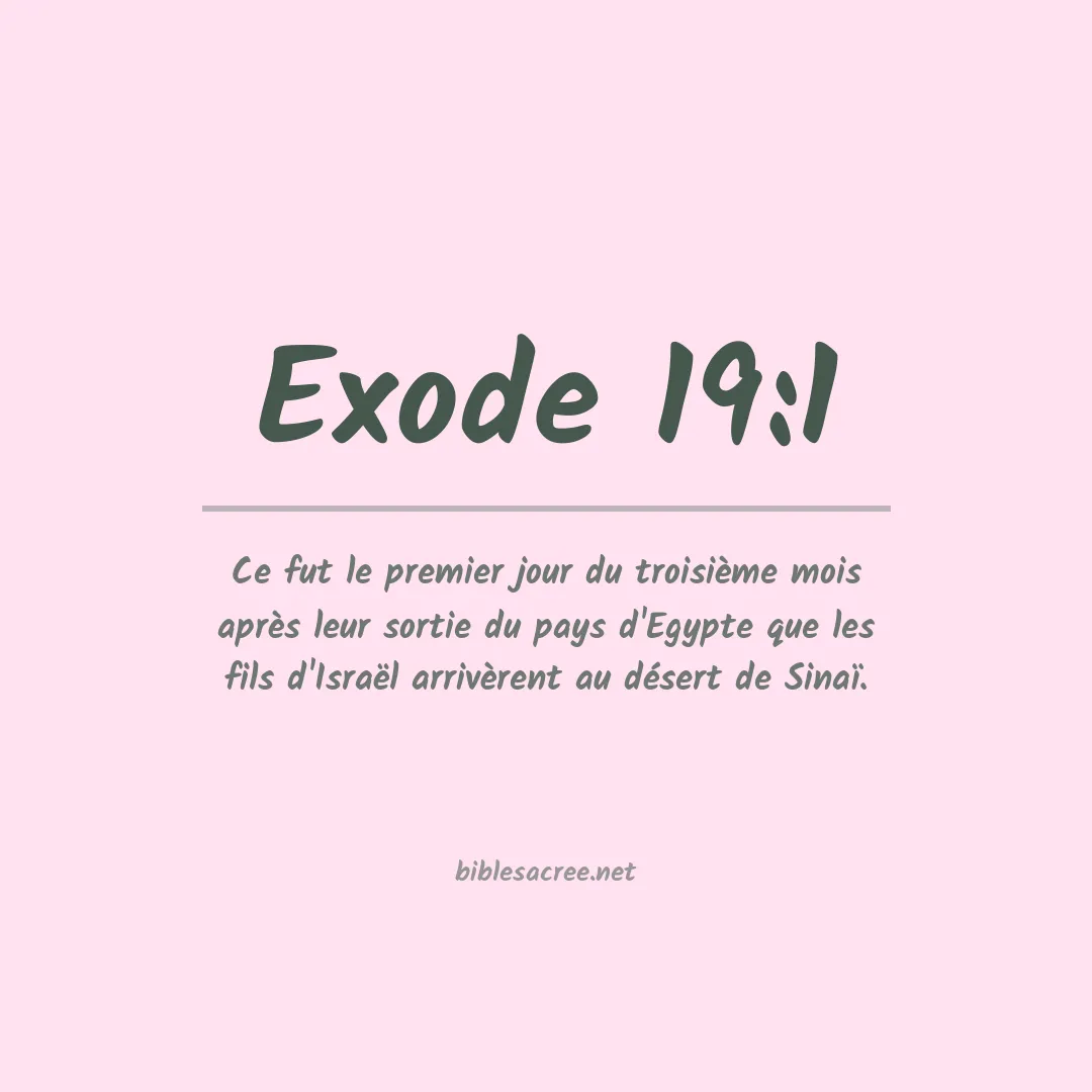 Exode - 19:1