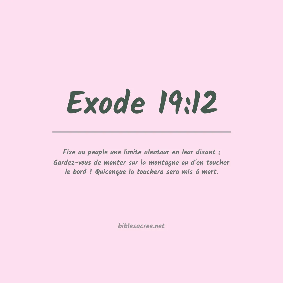 Exode - 19:12